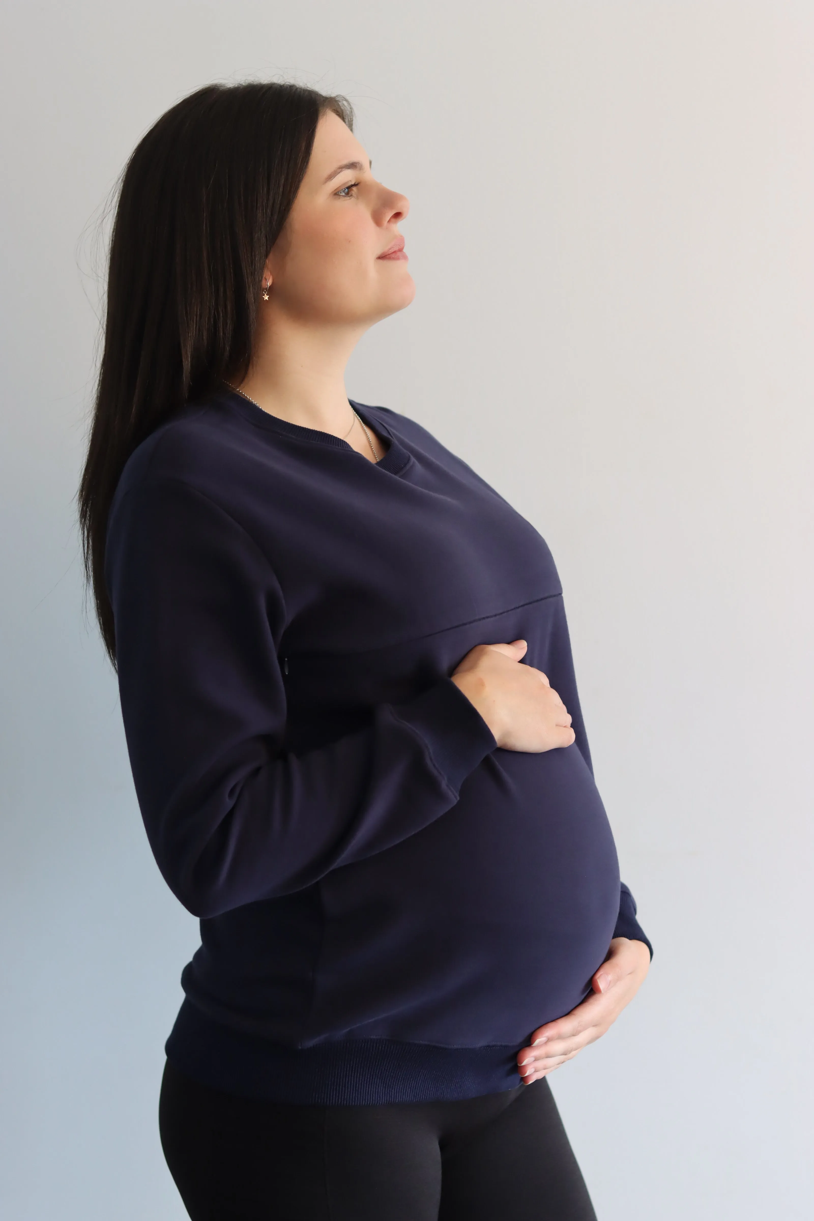 ** CLEARANCE ** Breastfeeding Sweatshirt - Jackson Crew Navy