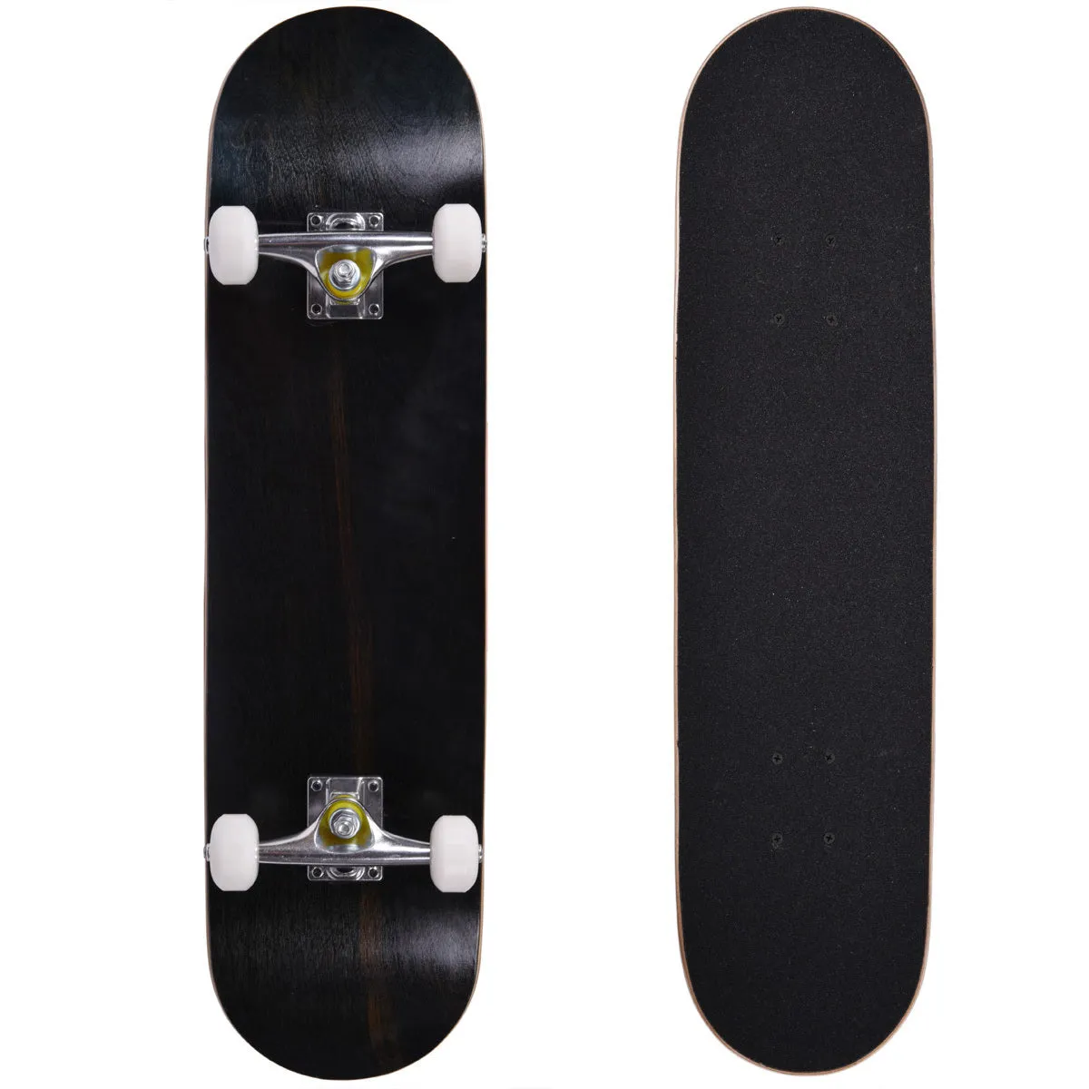 31" x 8" Complete Skateboard, Cruiser Board with 7 Layer Maple for Beginners Kids Boys Girls, Black