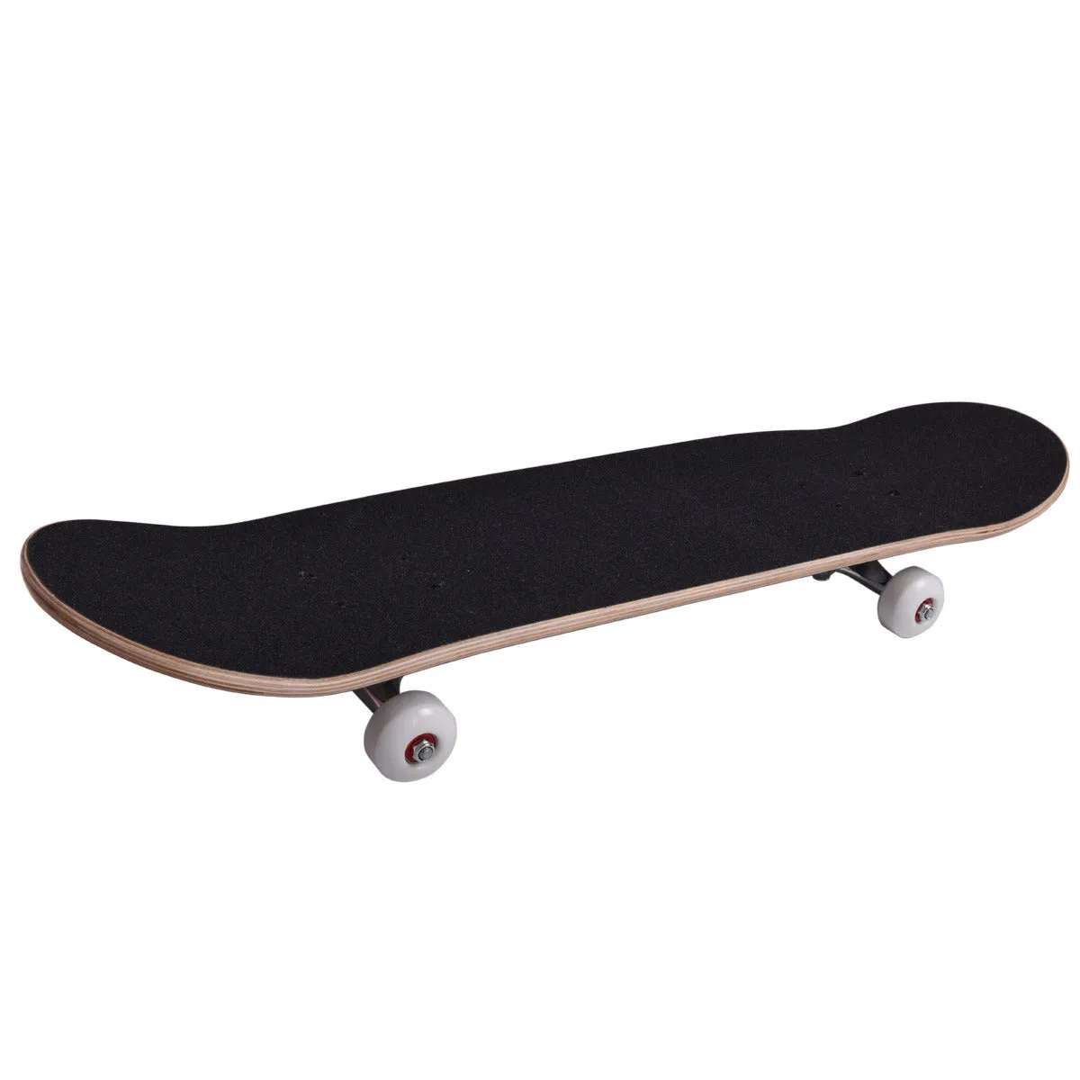 31" x 8" Complete Skateboard, Cruiser Board with 7 Layer Maple for Beginners Kids Boys Girls, Black