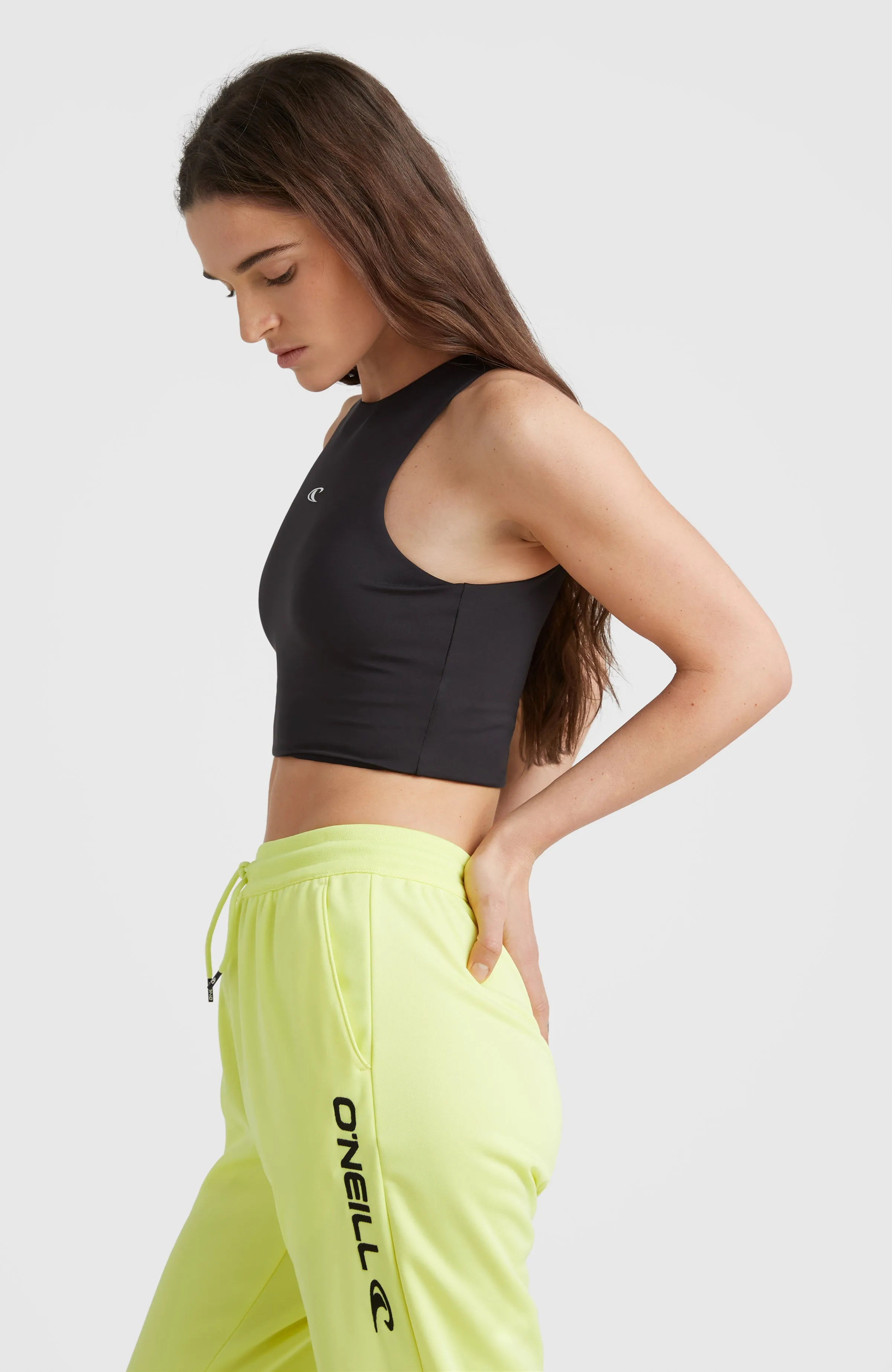 Active Cropped Sports Top | Black Out