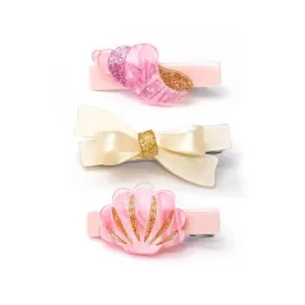 Alligator Clip Set | Seashell and Bow Set | Lilies and Roses NY