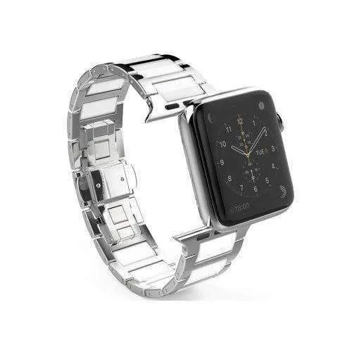 Apple Watch Series Band, Ceramic Stainless Steel link Strap