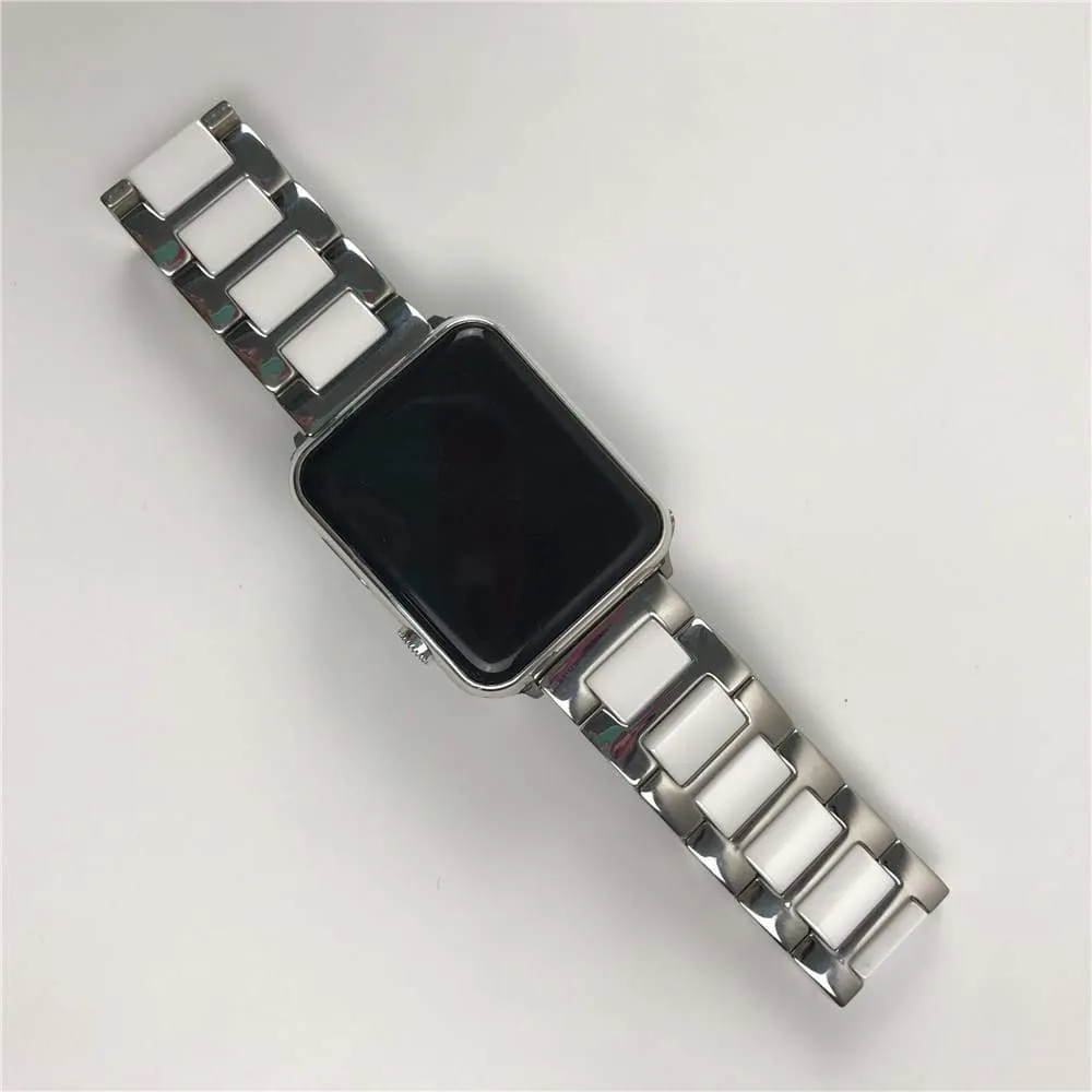 Apple Watch Series Band, Ceramic Stainless Steel link Strap