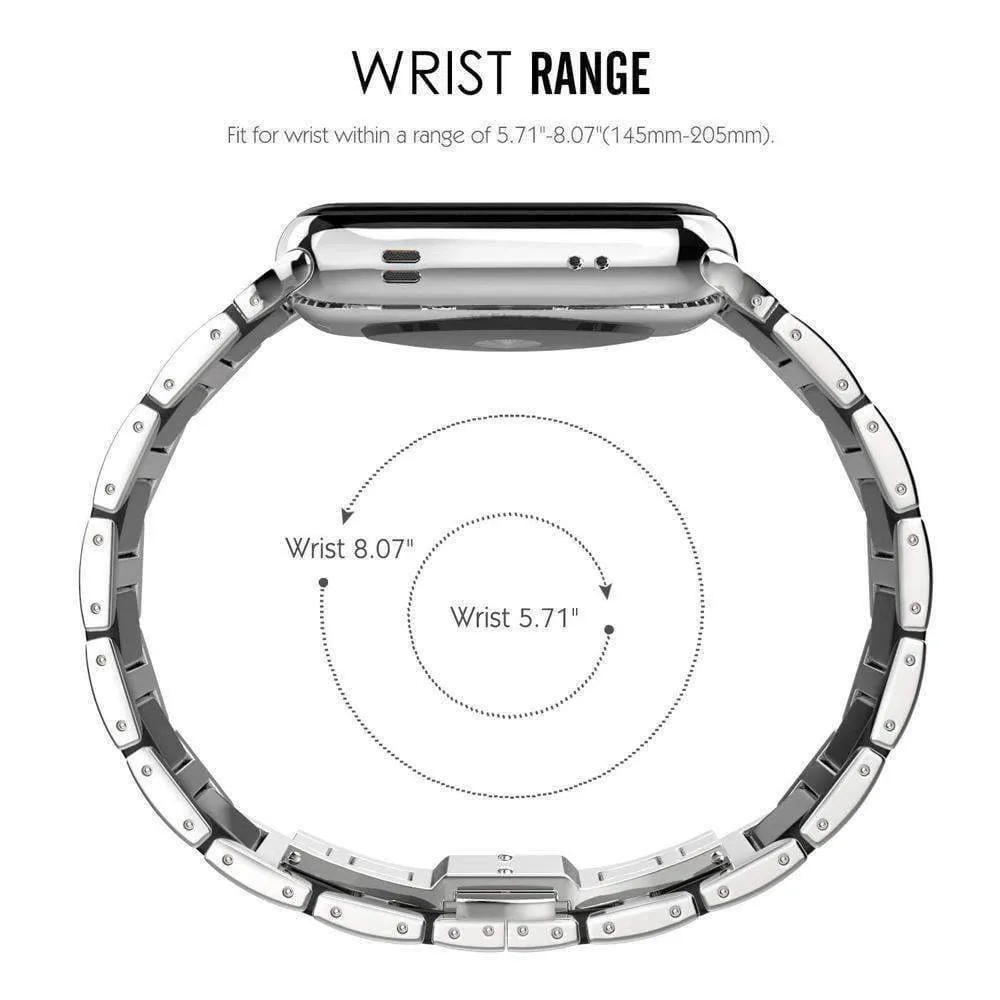 Apple Watch Series Band, Ceramic Stainless Steel link Strap