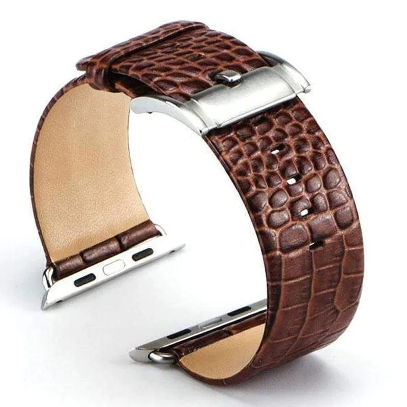 Apple Watch Series Crocodile Genuine Leather Strap