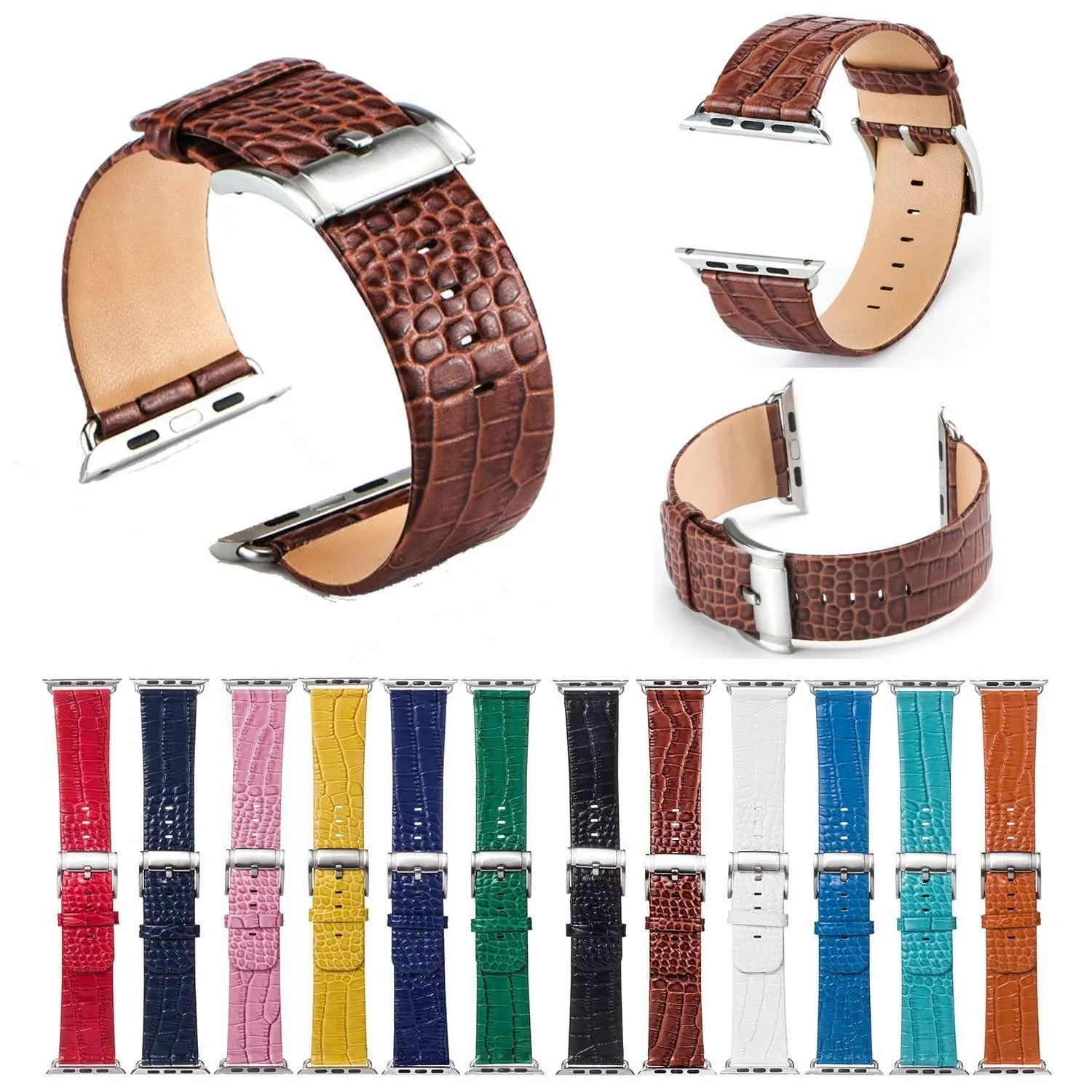 Apple Watch Series Crocodile Genuine Leather Strap