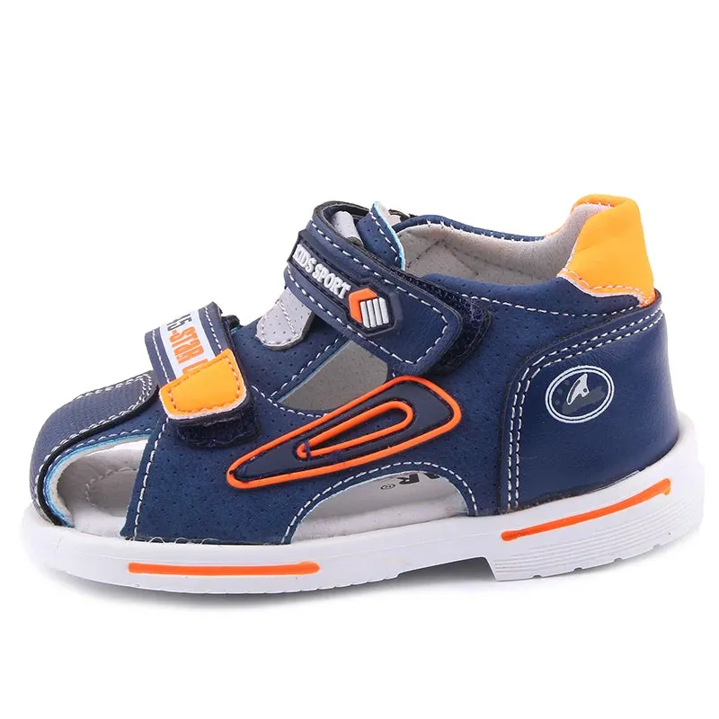 ARWEN AJH 2024 summer kids shoes brand closed toe toddler boys sandals orthopedic sport pu leather baby boys sandals shoes