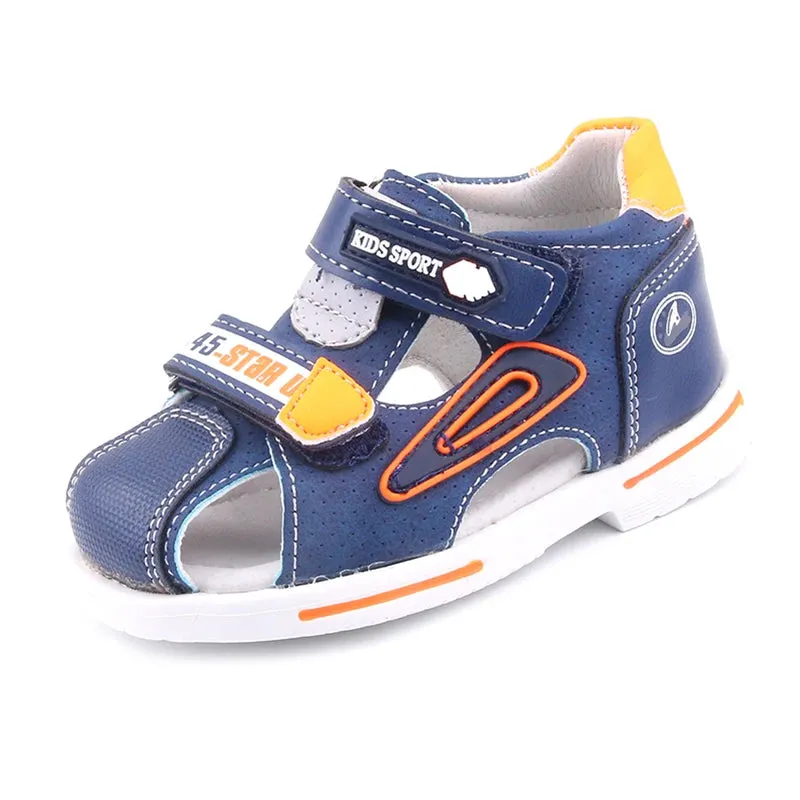 ARWEN AJH 2024 summer kids shoes brand closed toe toddler boys sandals orthopedic sport pu leather baby boys sandals shoes