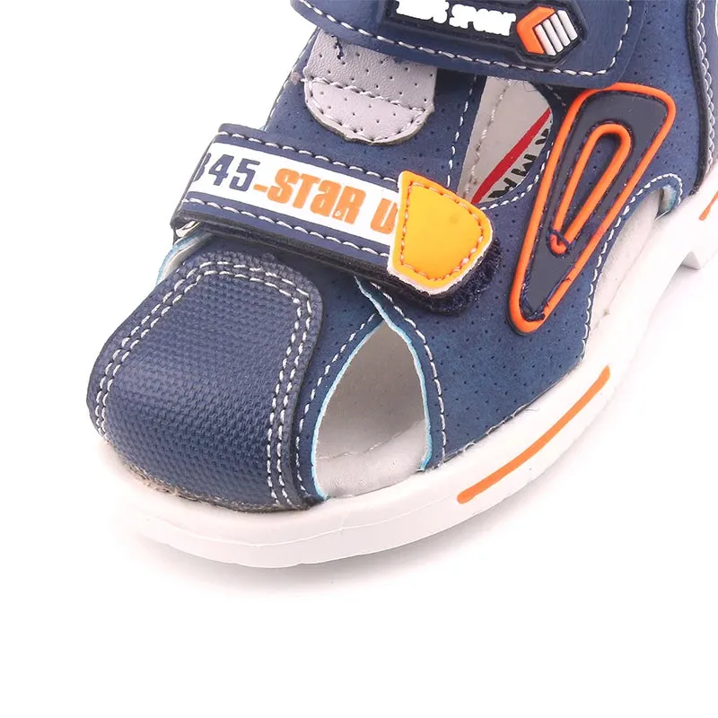 ARWEN AJH 2024 summer kids shoes brand closed toe toddler boys sandals orthopedic sport pu leather baby boys sandals shoes