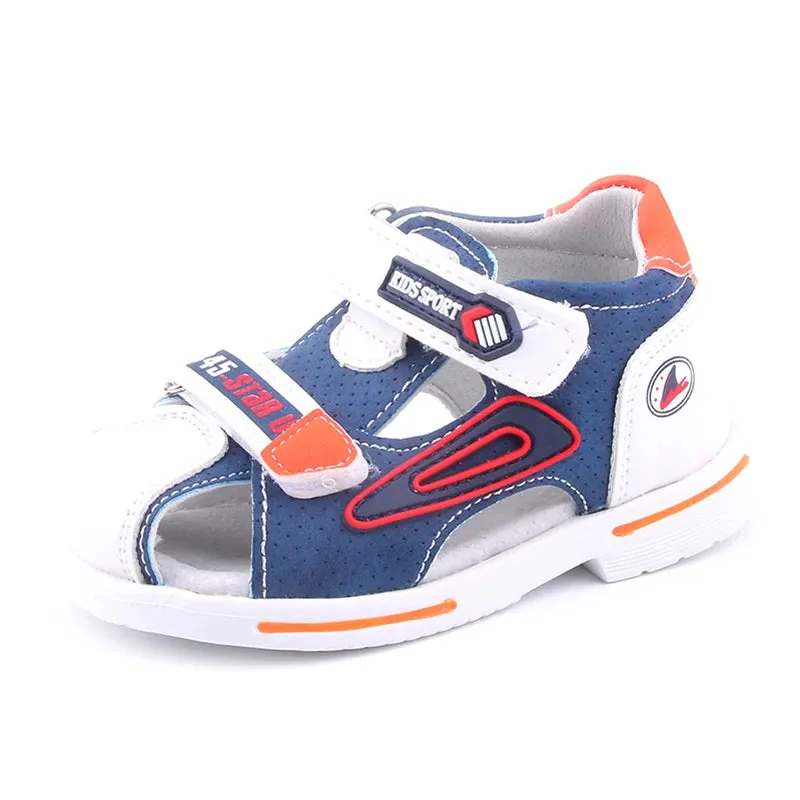 ARWEN AJH 2024 summer kids shoes brand closed toe toddler boys sandals orthopedic sport pu leather baby boys sandals shoes