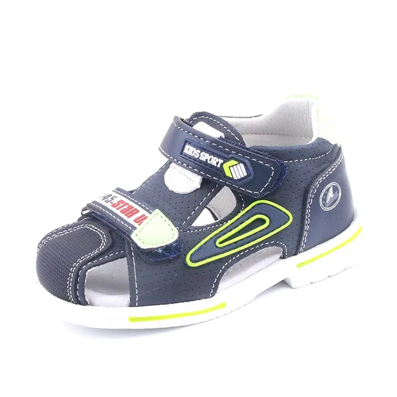 ARWEN AJH 2024 summer kids shoes brand closed toe toddler boys sandals orthopedic sport pu leather baby boys sandals shoes