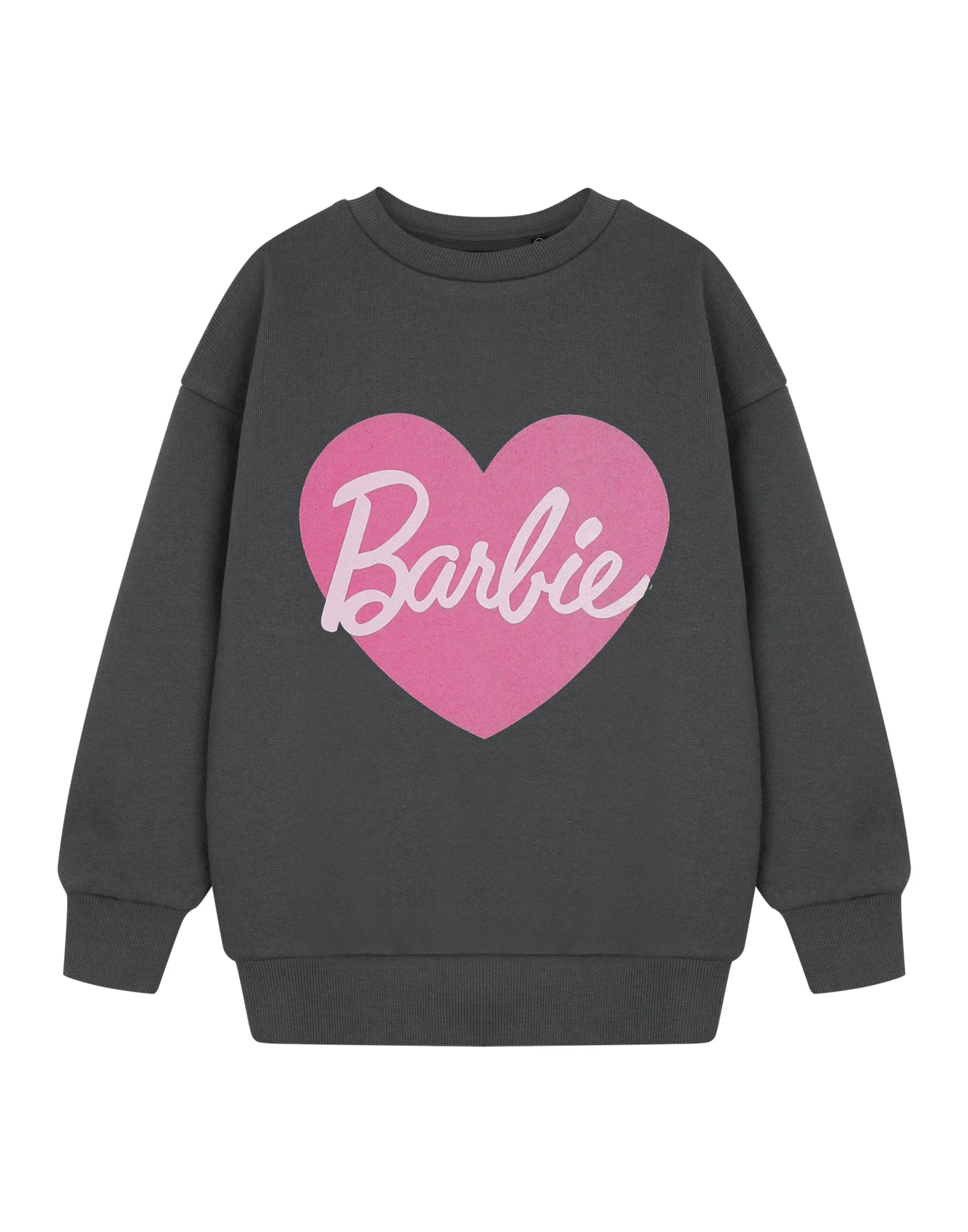 Barbie Heart Girls Grey Sweatshirt