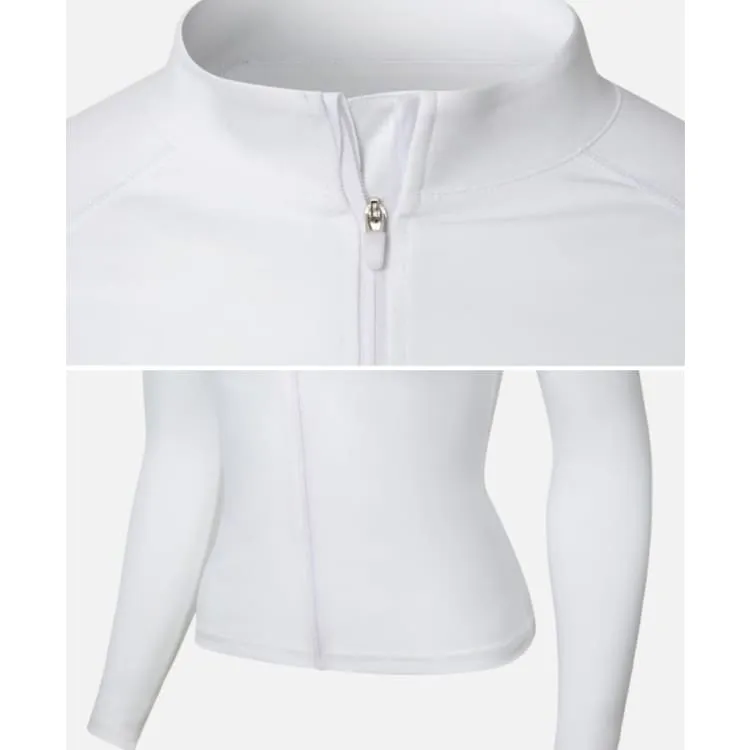 Barrel Women Essential Zip-Up Rashguard-WHITE