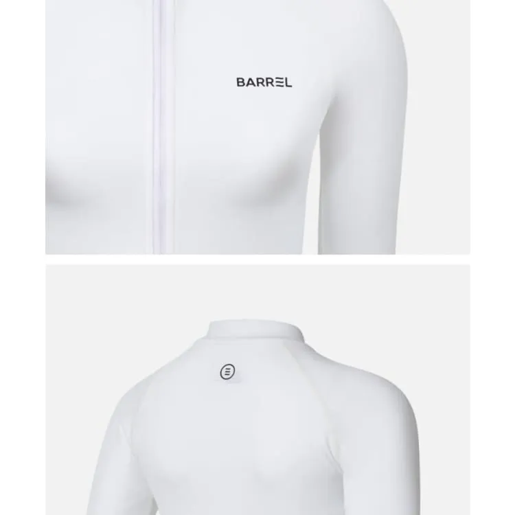 Barrel Women Essential Zip-Up Rashguard-WHITE