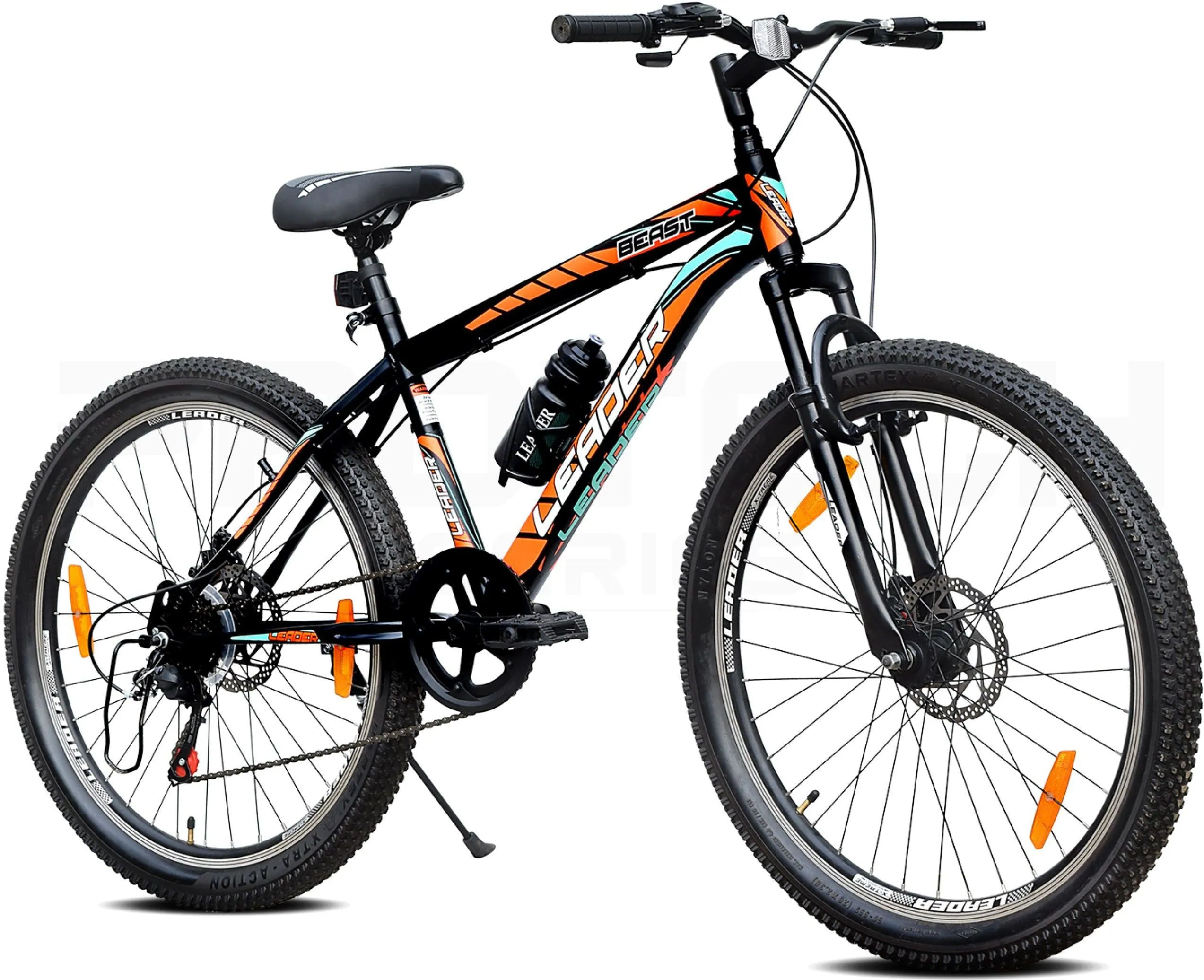 Beast 26t Multispeed (7 Speed) Mountain Bike With Dual Disc Brake And Front Suspension 26 T Hybrid Cycle/city Bike (7 Gear | Black)