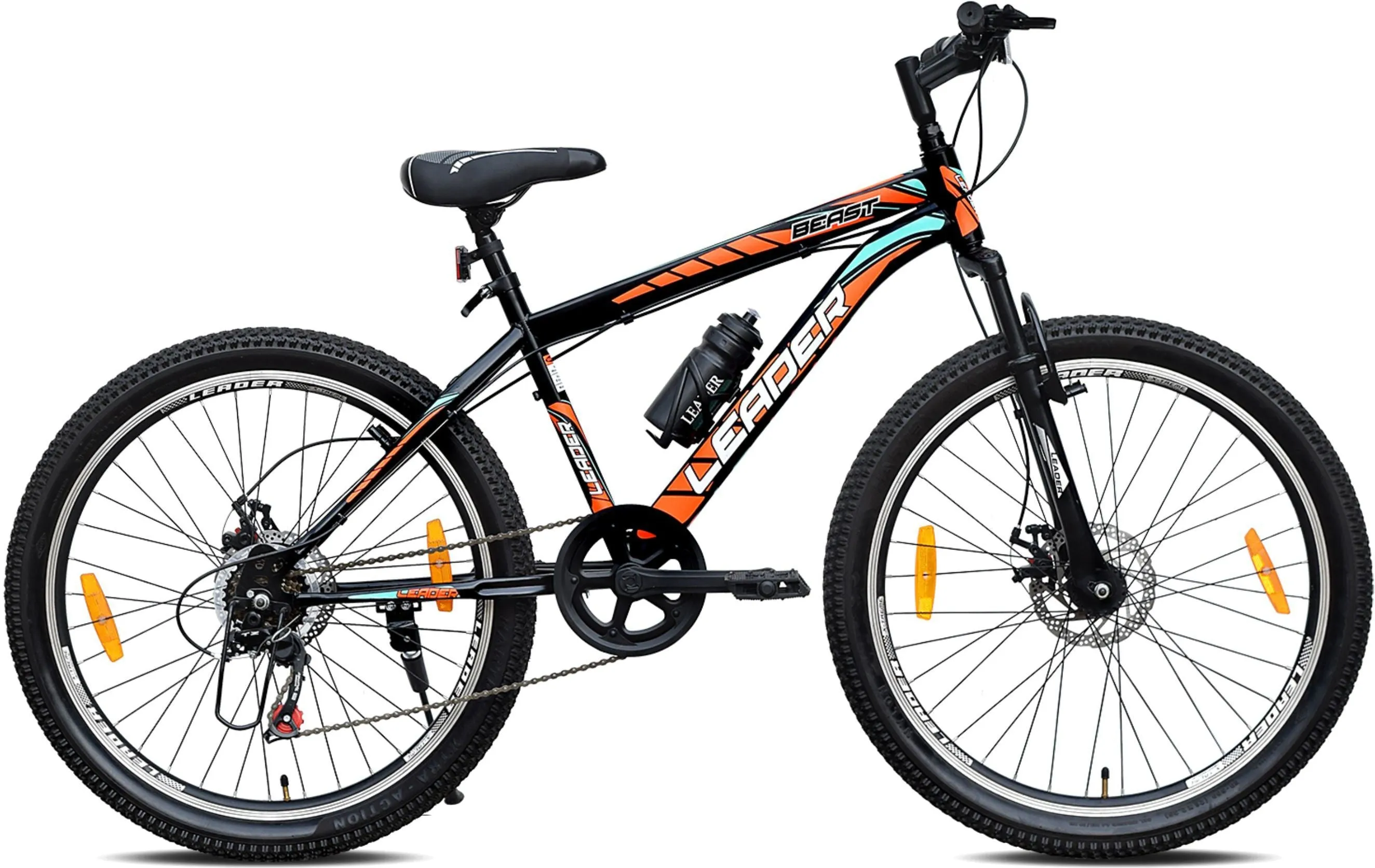 Beast 26t Multispeed (7 Speed) Mountain Bike With Dual Disc Brake And Front Suspension 26 T Hybrid Cycle/city Bike (7 Gear | Black)