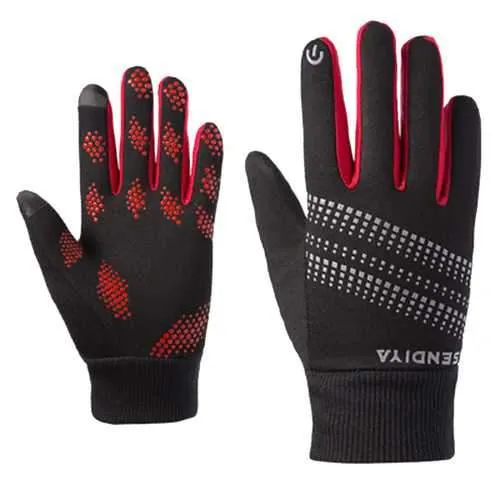 BIKIGHT Outdoor Sports Climbing Cycling Gloves Men And Women Fleece Windproof Gloves Touch Screen Gloves