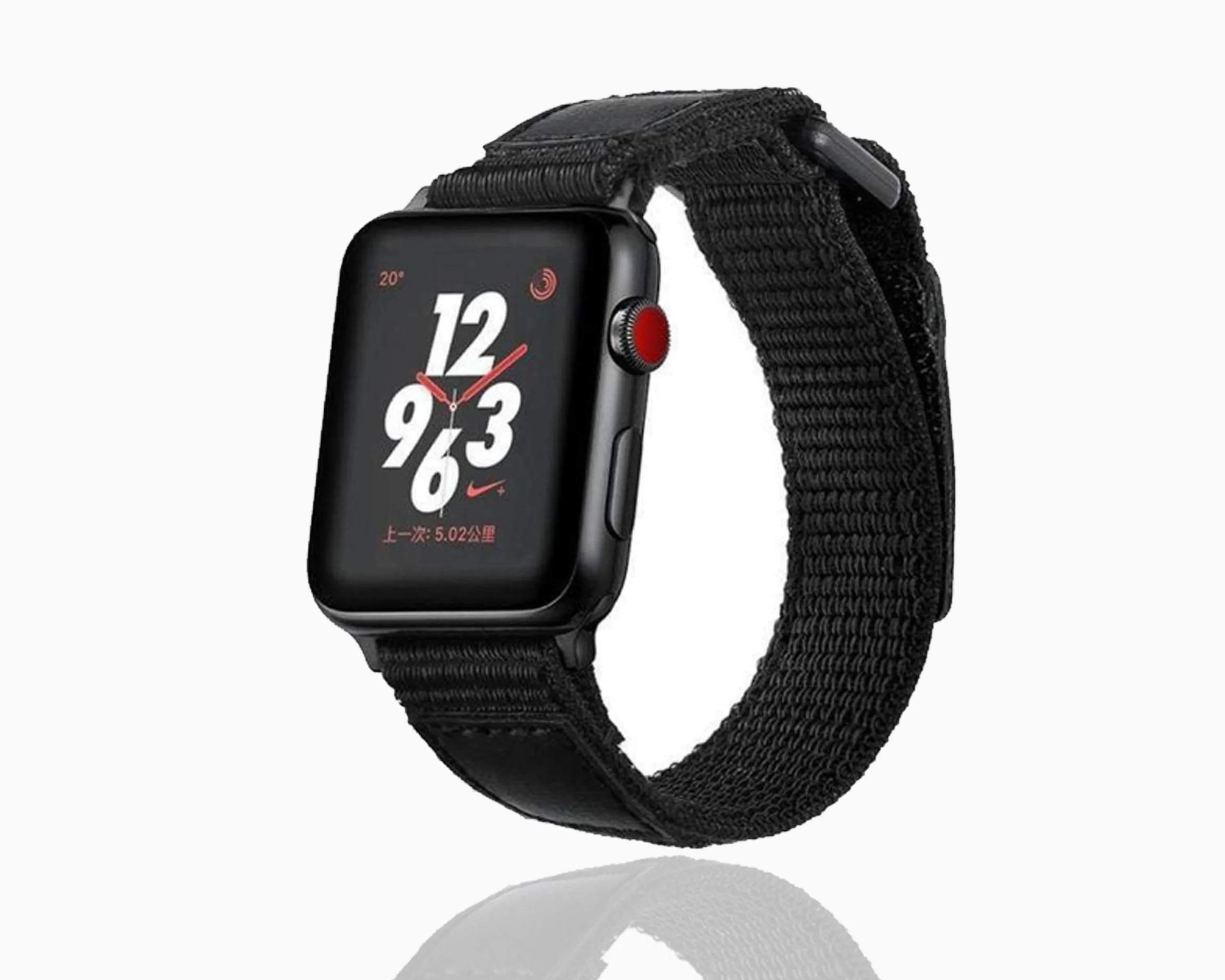 Black Leather Sport Loop Woven Nylon Breathable Wristband Series