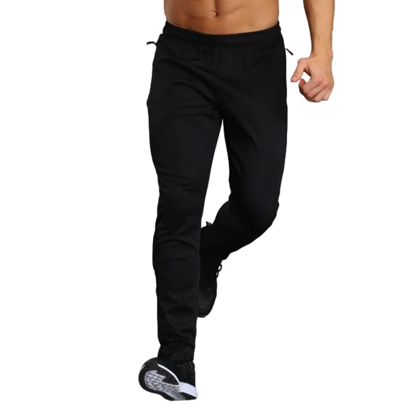 Bodybuilding Sports Running Pants Men's Striped Breathable Fitness Training Jogging Sweatpants Black Basketball Tennis Trousers