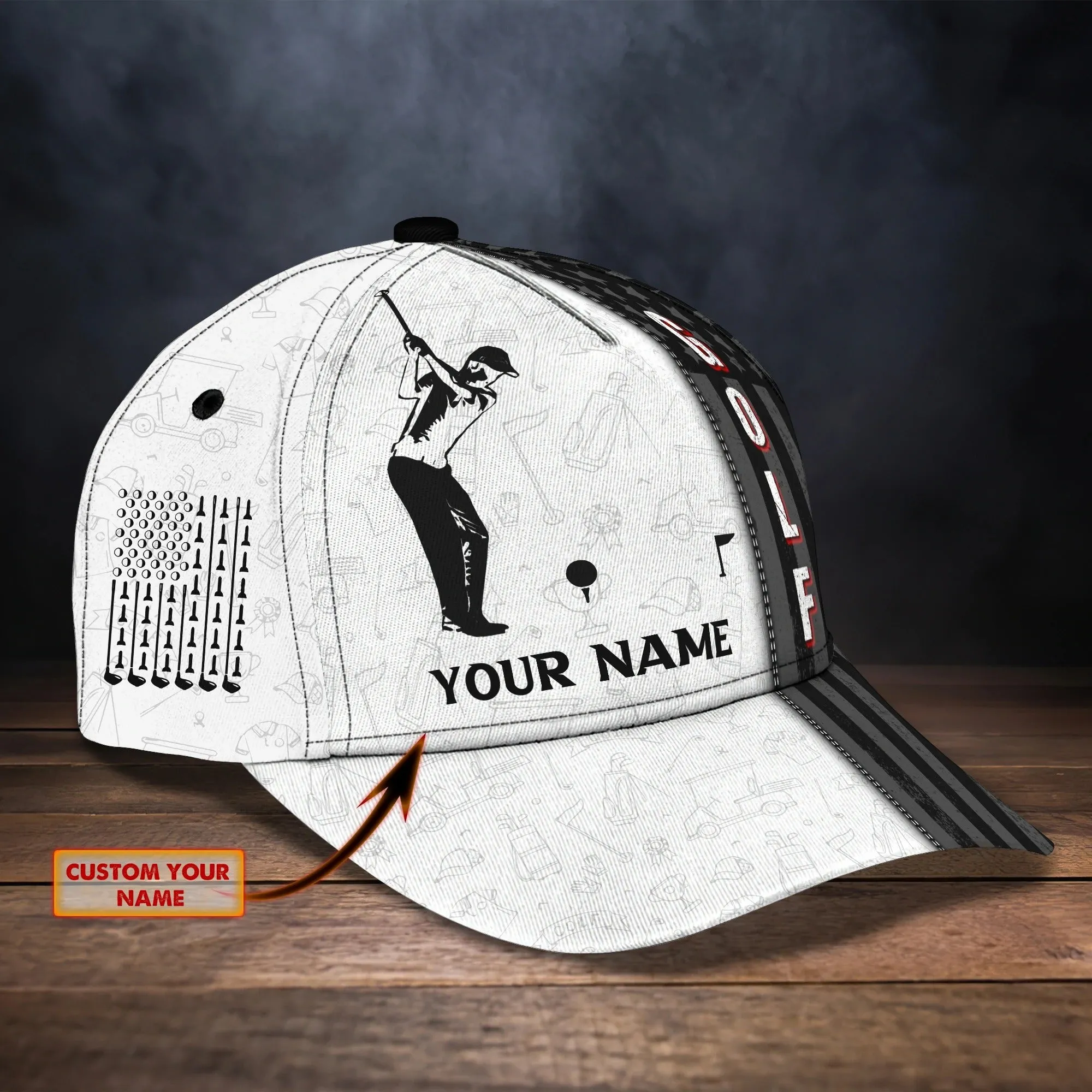 Custom Cap For Golf Lover, Baseball Cap Hat For Golf Men, Present To Golfer