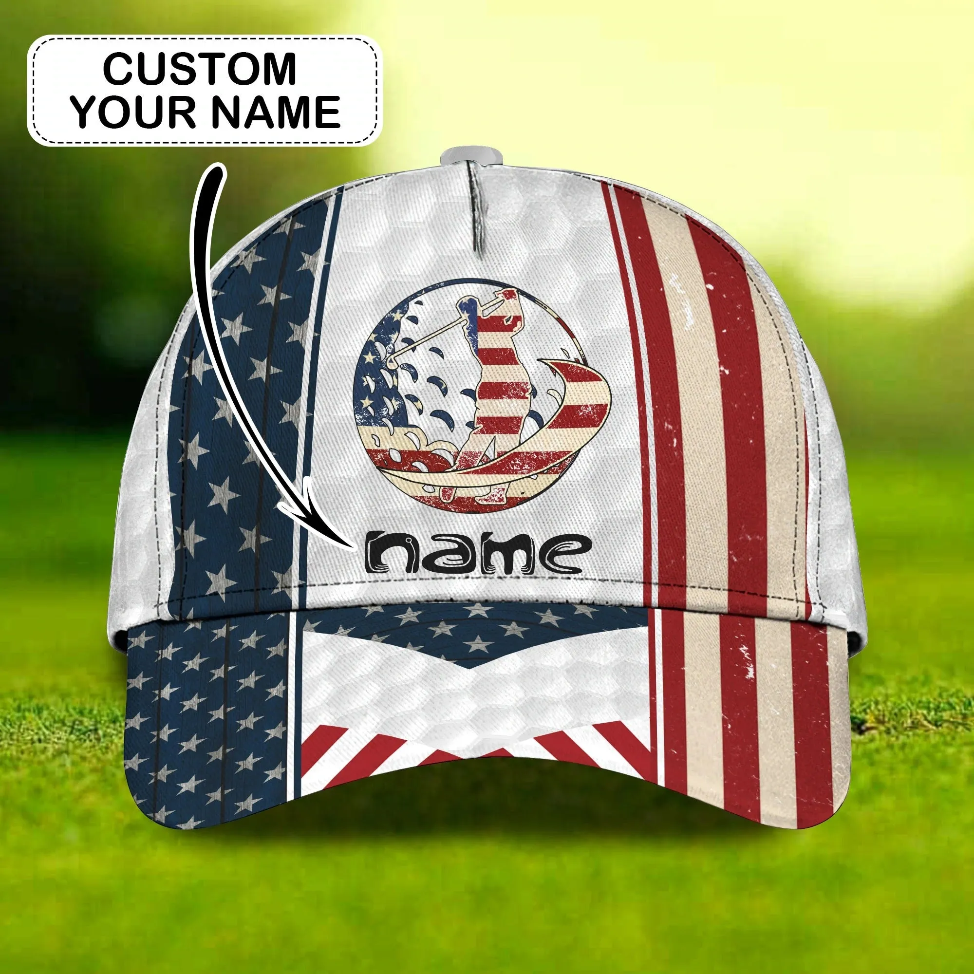 Custom With Name Cap For Golf Man, Summer Golf Cap For A Golfer, Golf Hat