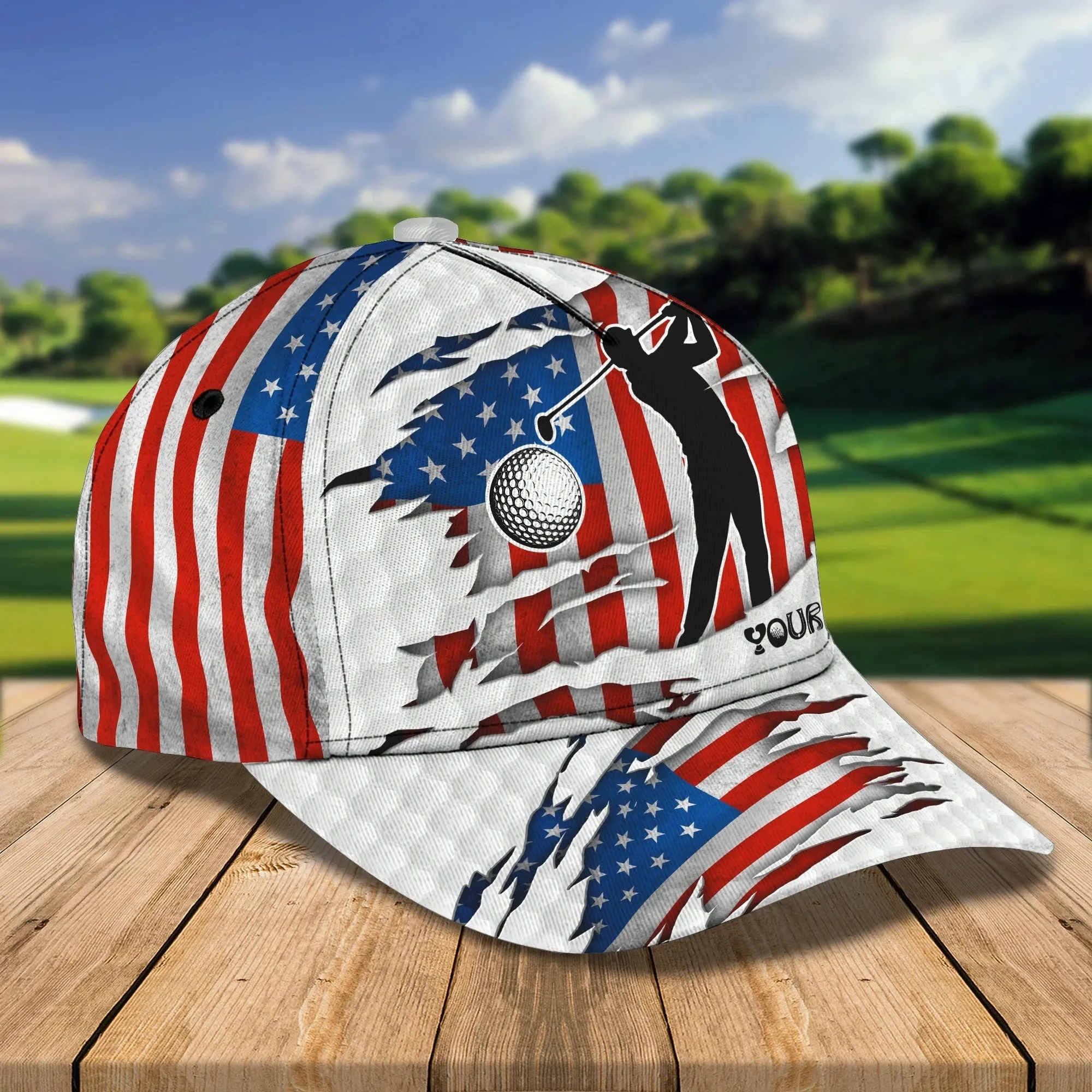 Customized 3D All Over Print Mens Golf Cap For Mens, Birthday Gift For Golf Man, Golfer Friends Best Gifts