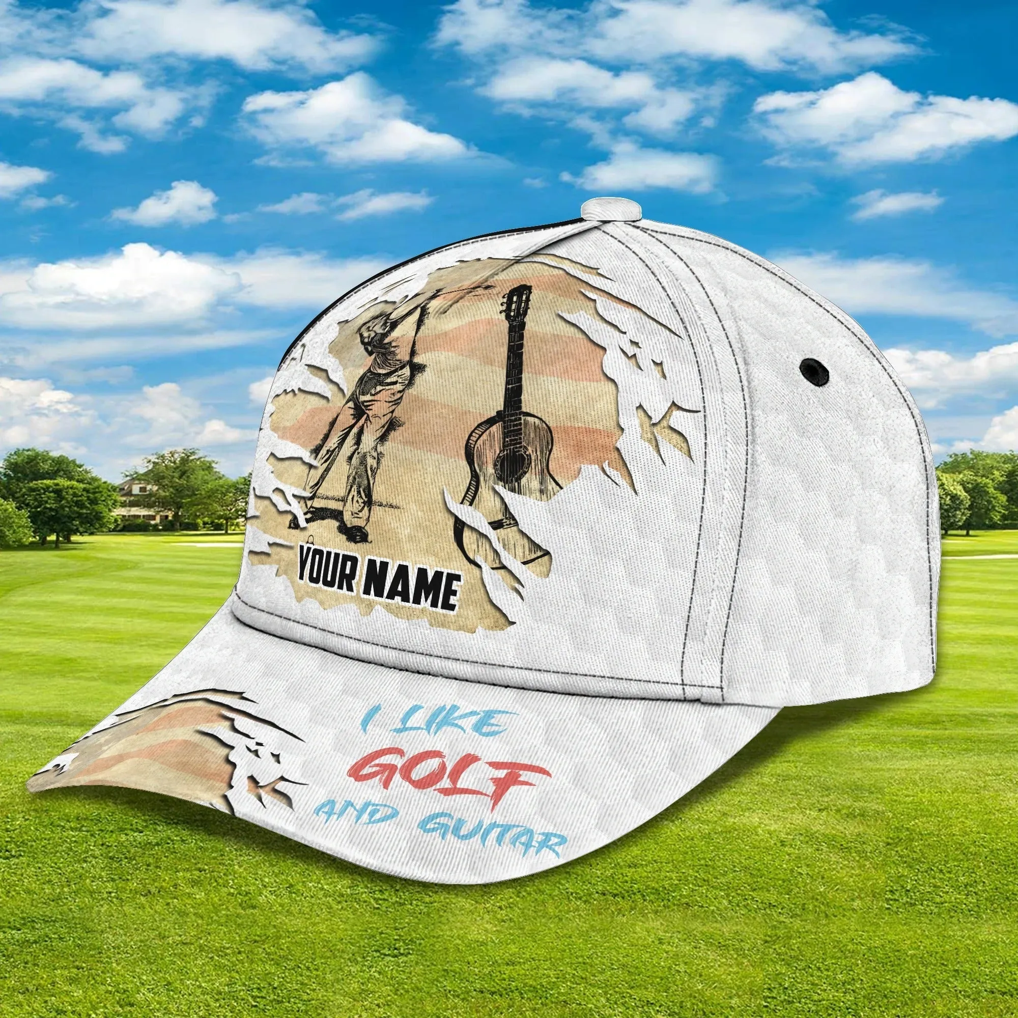 Customized 3D All Over Print Mens Golf Cap For Mens, Birthday Gift For Golf Man, Golfer Friends Best Gifts