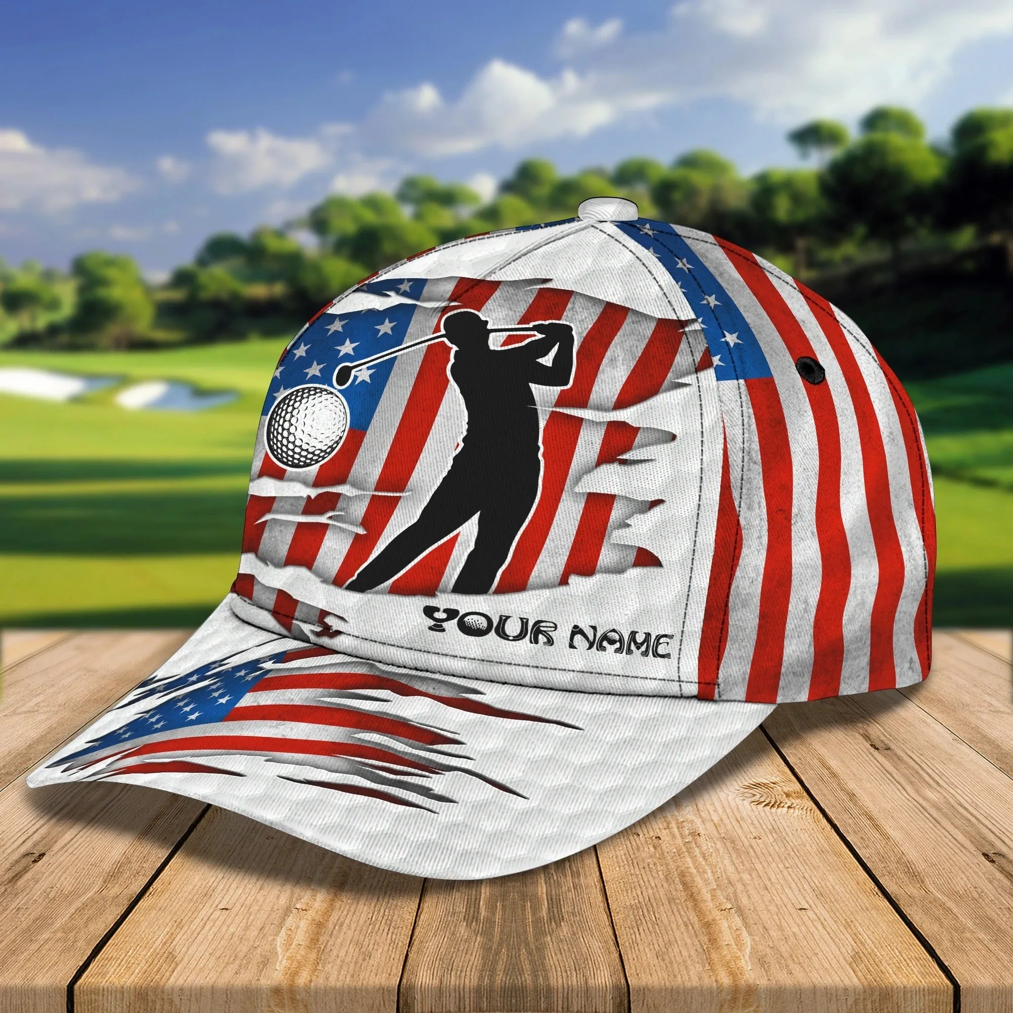 Customized 3D All Over Print Mens Golf Cap For Mens, Birthday Gift For Golf Man, Golfer Friends Best Gifts