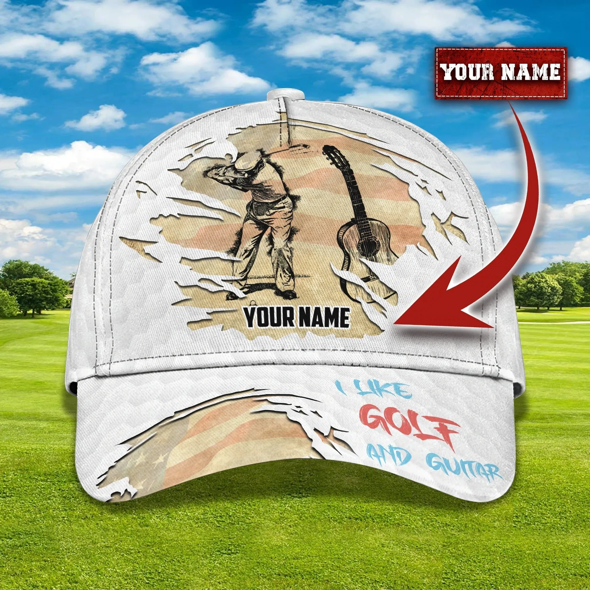 Customized 3D All Over Print Mens Golf Cap For Mens, Birthday Gift For Golf Man, Golfer Friends Best Gifts