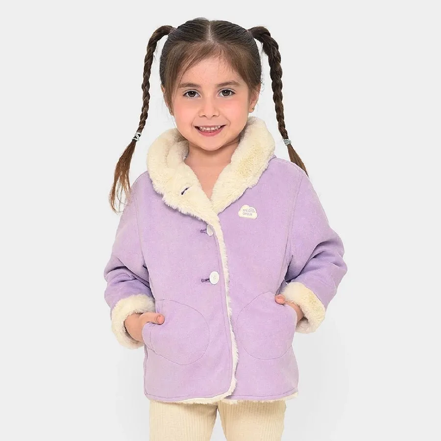 Farm Friends Hooded Purple Jacket for Kids