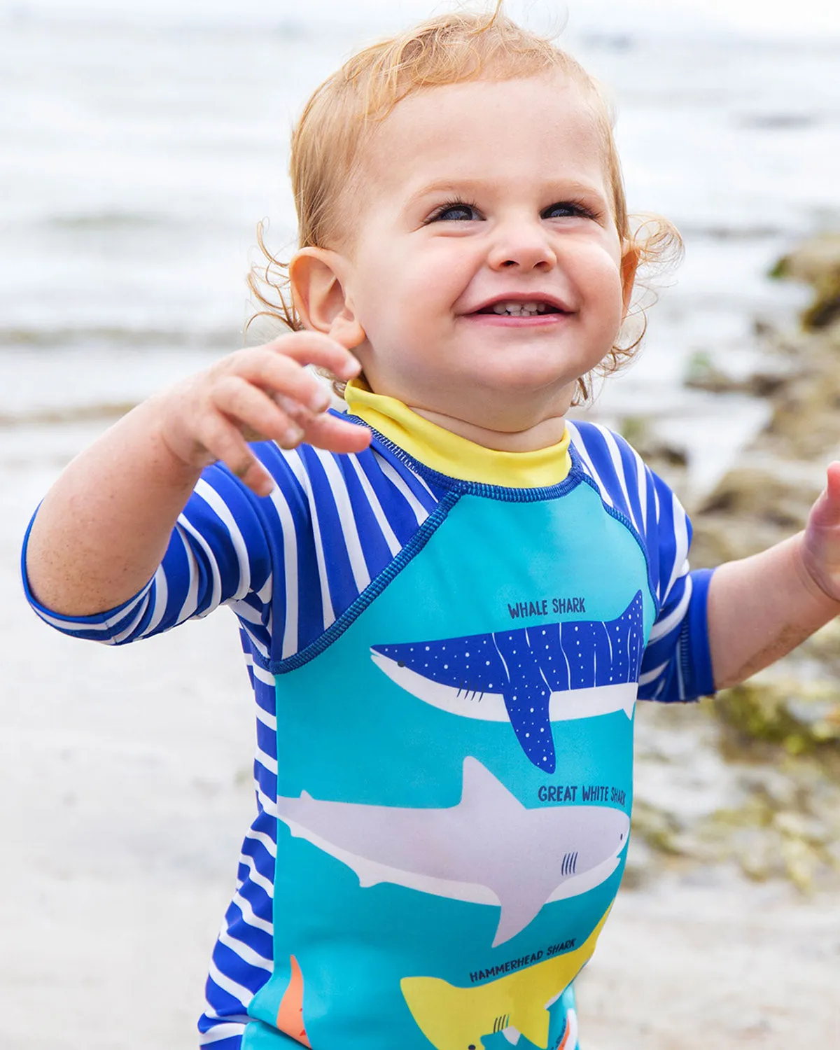 Frugi Little Sun Safe Suit - Shark