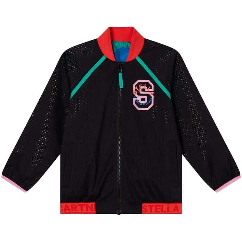 Girls Black Reversible Sports Jacket