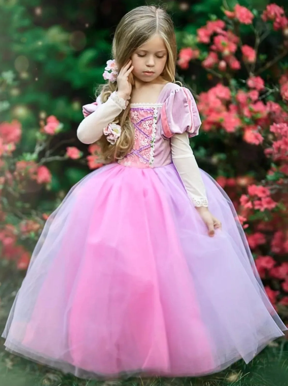 Girls Enchanted Hair Princess Costume Gown