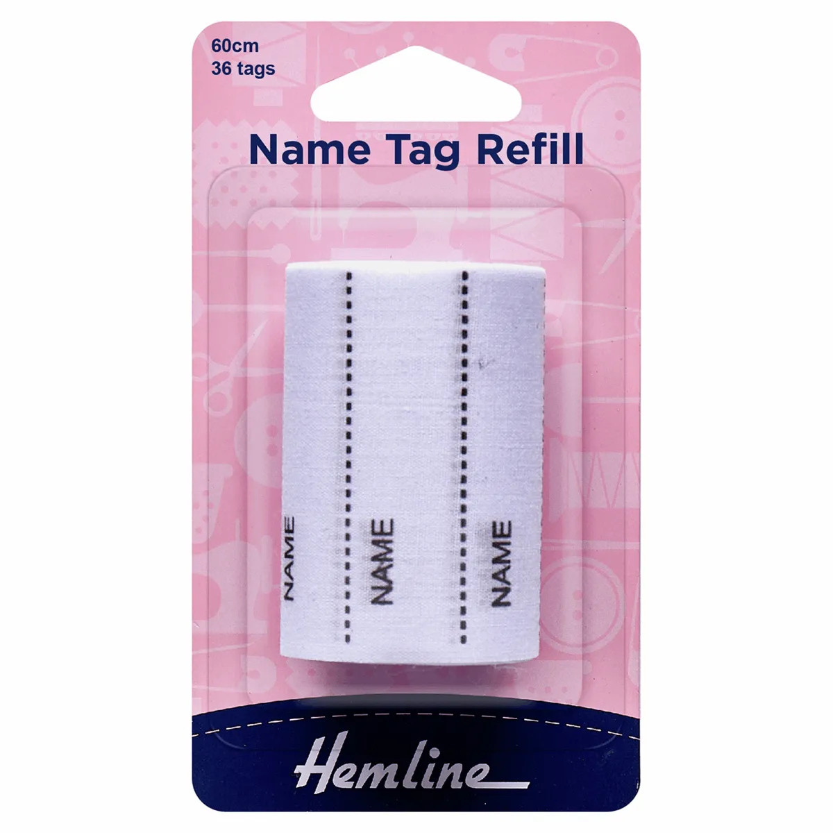 Hemline Name Tag Refill Pack (Pack of 36)