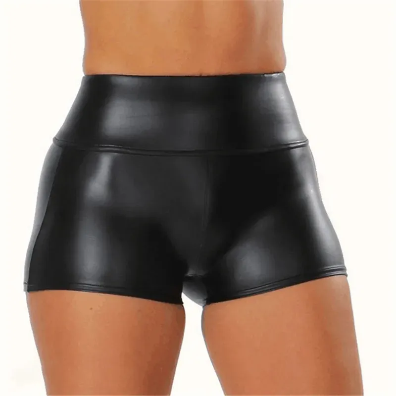 High Waist Shorts For Women Summer Booty Shorts Korean Style Sexy Black Shorts High Waist Sports Sweatpants Leather Shorts