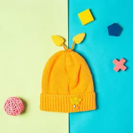 Knit Woollen Cap Winter Beanie Cloud Yellow