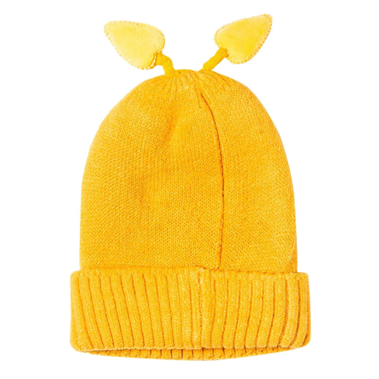 Knit Woollen Cap Winter Beanie Cloud Yellow