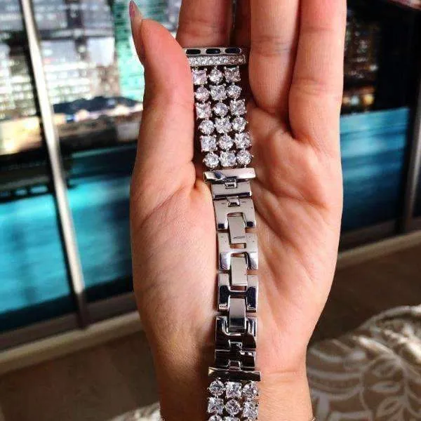 Luxury Bling Crystal Diamond Stainless Steel Link Bracelet Series 7 6