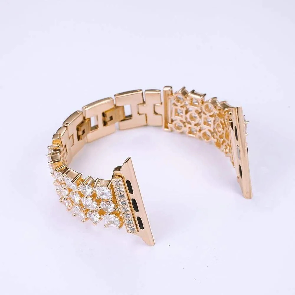 Luxury Bling Crystal Diamond Stainless Steel Link Bracelet Series 7 6