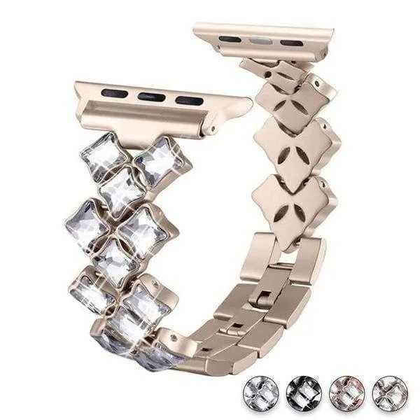 Luxury Bling Crystal Diamond Stainless Steel Link Bracelet Series 7 6