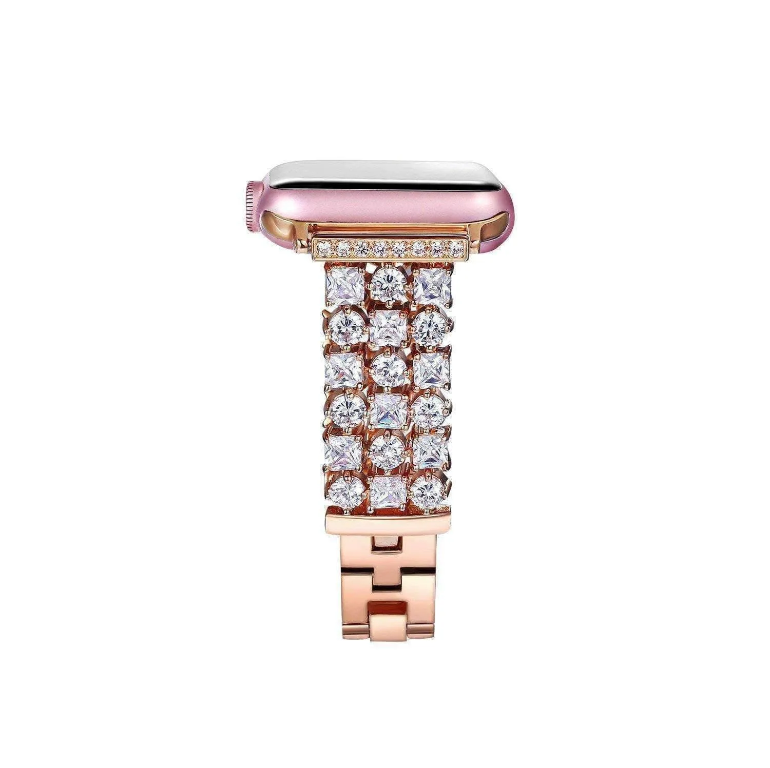 Luxury Bling Crystal Diamond Stainless Steel Link Bracelet Series 7 6