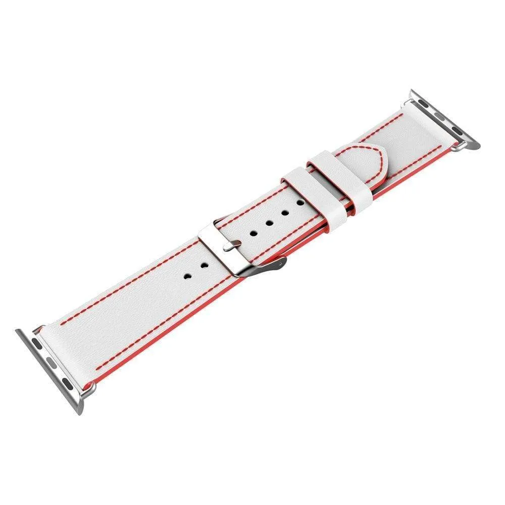 New Fashion Watchband for Apple Watch Band 44mm/ 40mm/ 42mm/ 38mm Watchband Genuine Leather Belt for Iwatch Series 1 2 3 4 5 6 Strap Leather