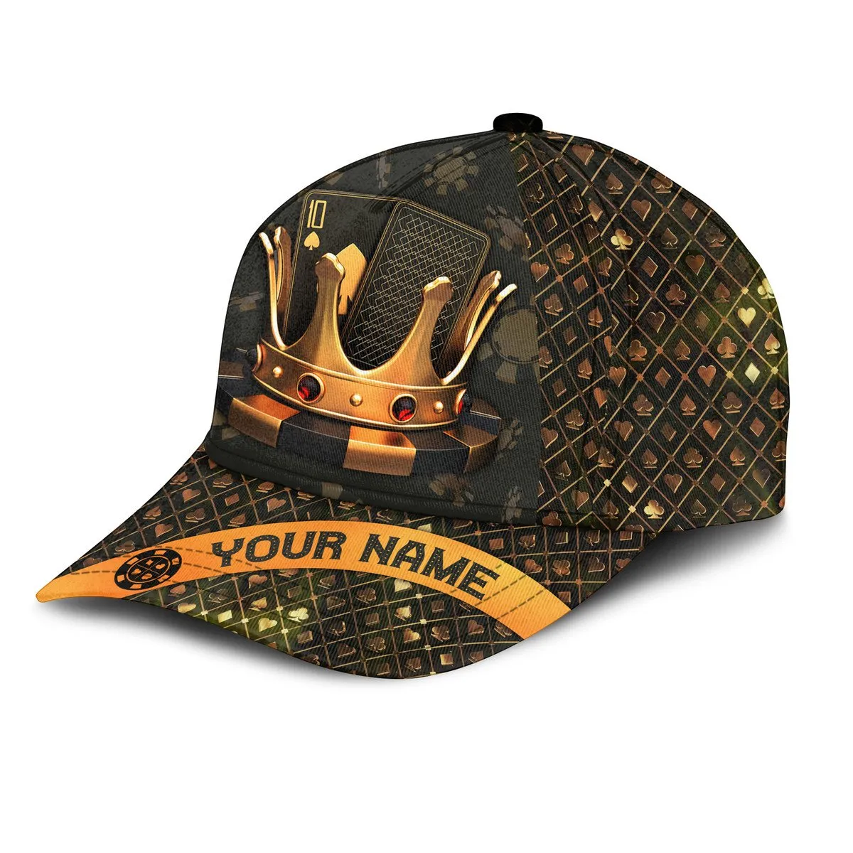 Personalized Name Poker Classic Cap, King of Poker Baseball Cap, Gift for Poker Player