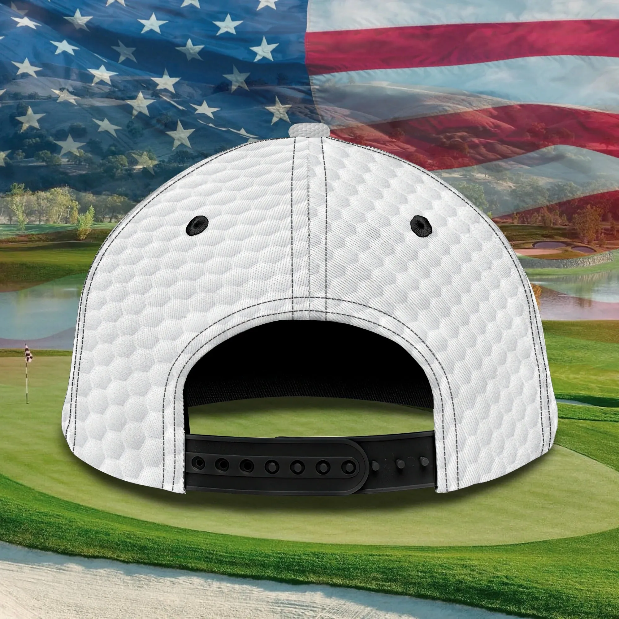 Personalized Progress Of A Golf Master 3D Cap Hat, I Love Golf Full Print White Cap Hat