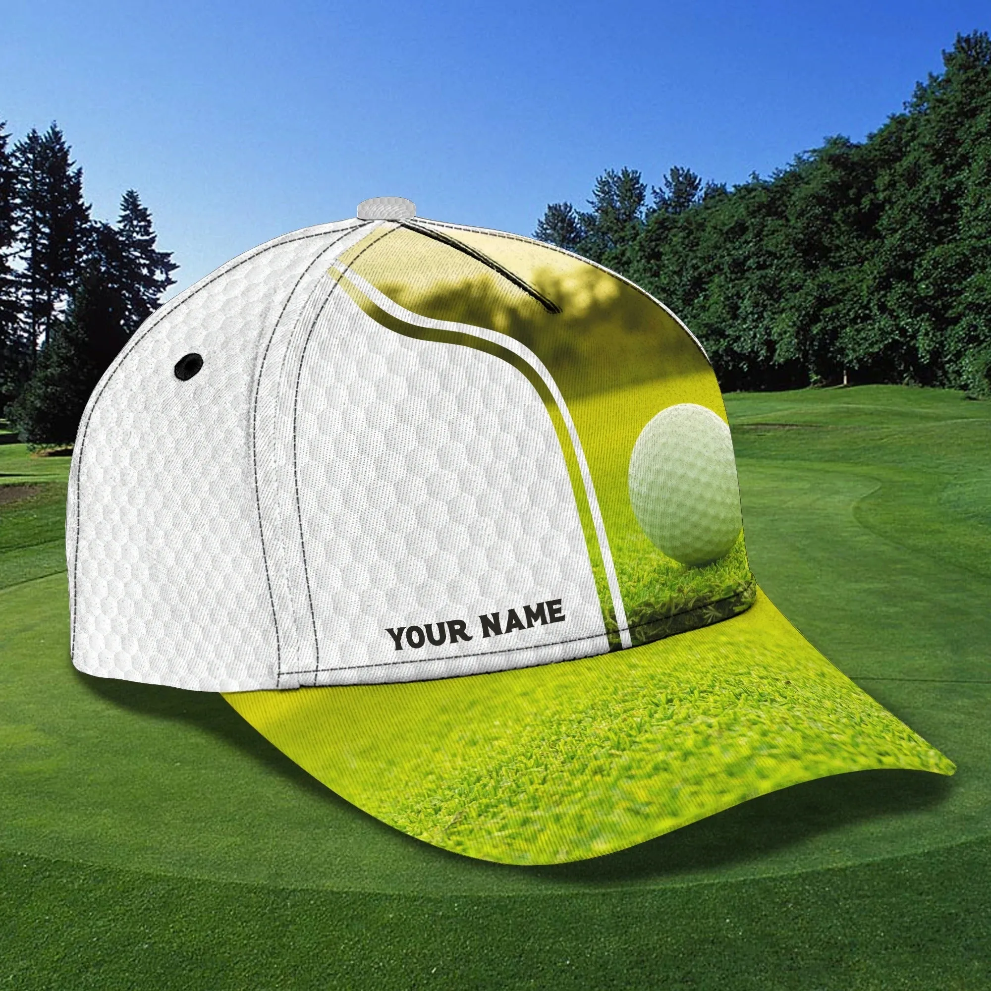 Personalized Womens Golf Cap, Queen Of The Green Baseball 3D Full Print Cap Hat For Golf Lover