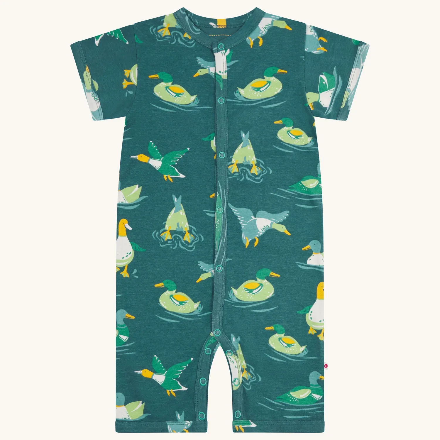 Piccalilly Duck And Dive Organic Shortie Romper