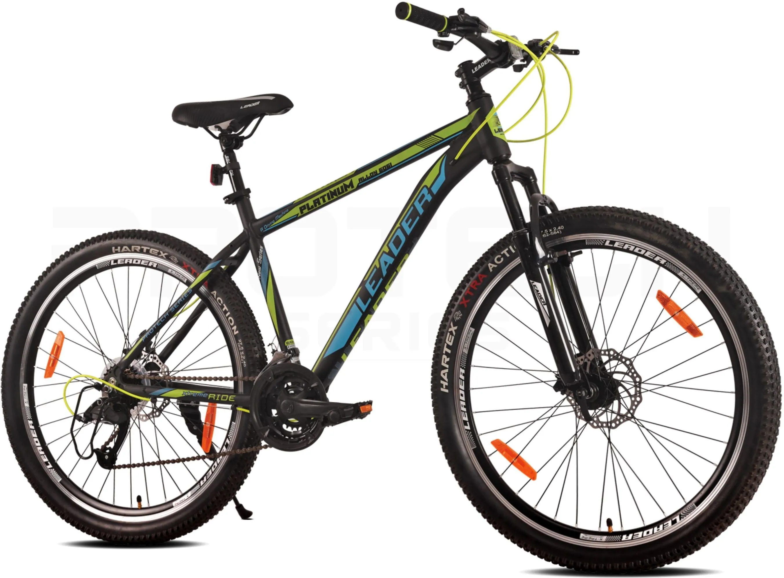 Platinum 27.5t [21-speed] Alloy Mtb Cycle With Front Suspension And Dual Disc 27.5 T  (21 Gear | Black)