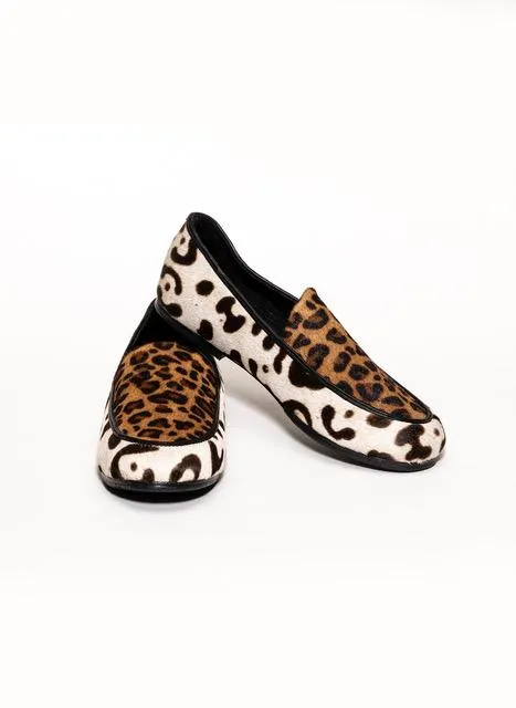 Printed Cowhide Slip-On