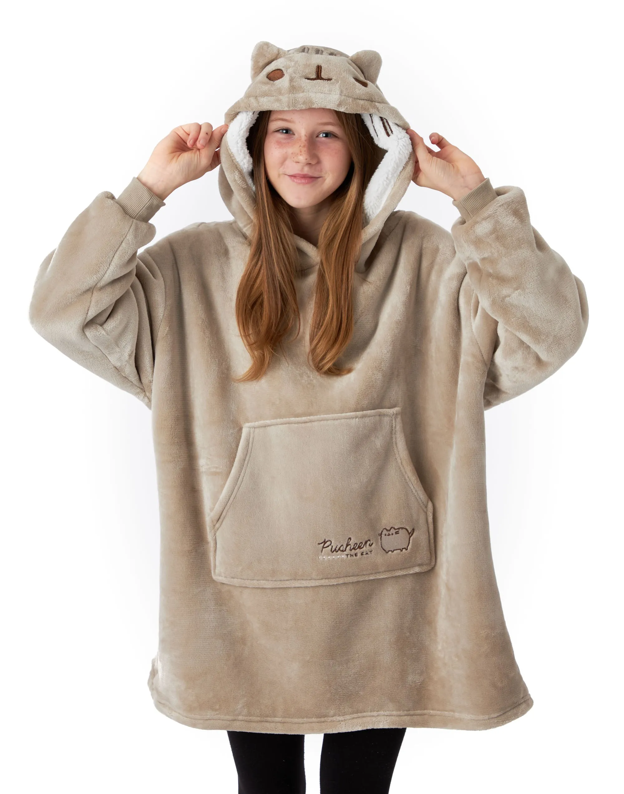 Pusheen Girls Brown Blanket Hoodie