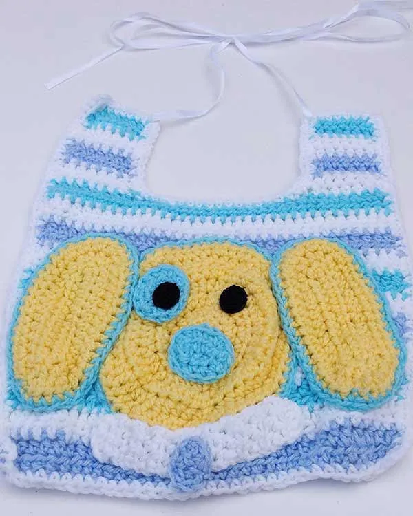 Ringo The Pup Afghan, Bib & Toy Crochet Pattern